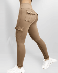 Stretch Cargo Trousers - Livia-Khaki-XS-State of Style