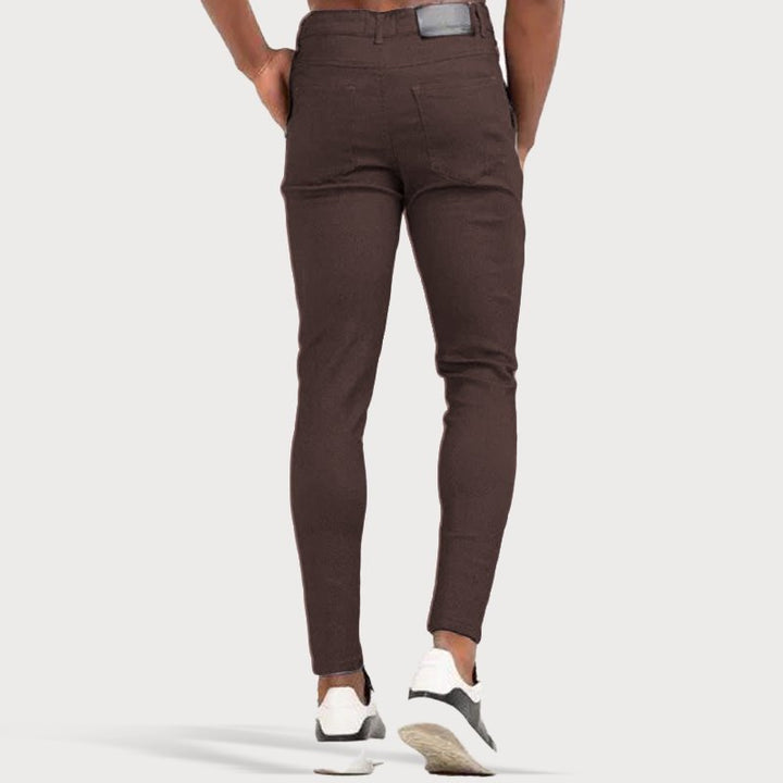 Stretch Men's Trousers - Oliver-Cream-28-State of Style