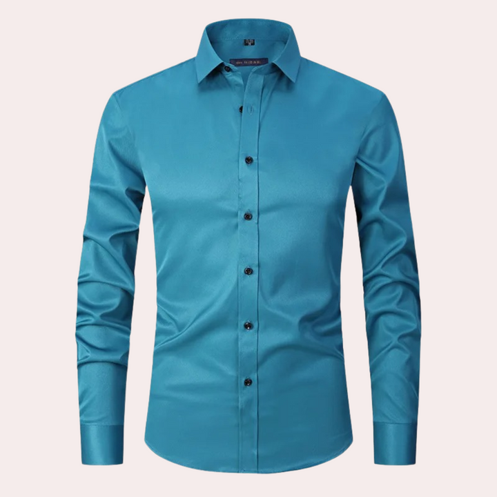 Stretch Shirt for Men - Luca-Light green-S-State of Style
