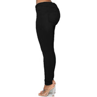 Stretch Velvet Skinny Jeans in Plus Size-Grey-XS-State of Style