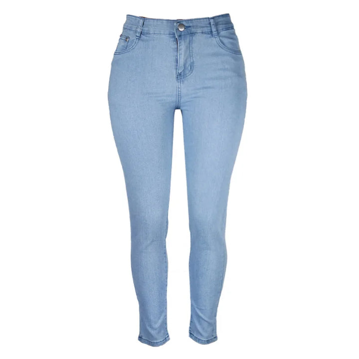 Stretch Velvet Skinny Jeans in Plus Size-Grey-XS-State of Style