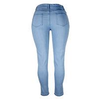 Stretch Velvet Skinny Jeans in Plus Size-Grey-XS-State of Style