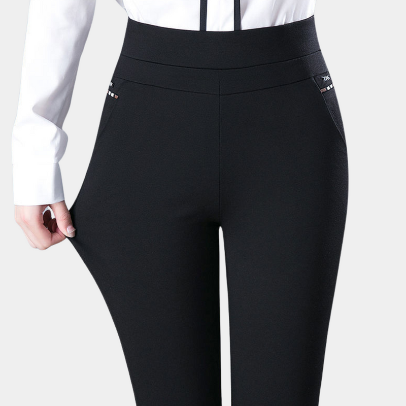 Stretchable Ladies' Trousers for Optimal Comfort - Mira-Black-M-State of Style
