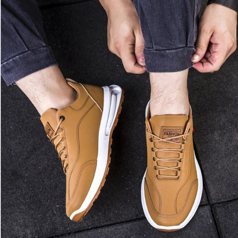 StridePro Comfort | Casual Orthopaedic Men's Trainer-Khaki-6.0-State of Style