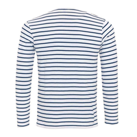 Striped Henley Shirt with Long Sleeves – Ewan-S-State of Style