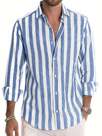 Striped Men's Shirt - Arden-Blue-S-State of Style