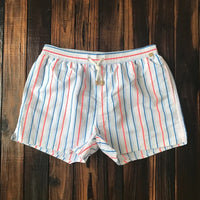 Striped men's shorts with elastic waistband – Matteo-White-S-State of Style