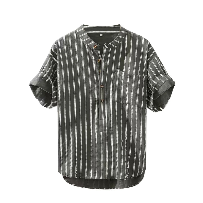 Striped Men's Summer Shirt – Jesse-Green-S-State of Style