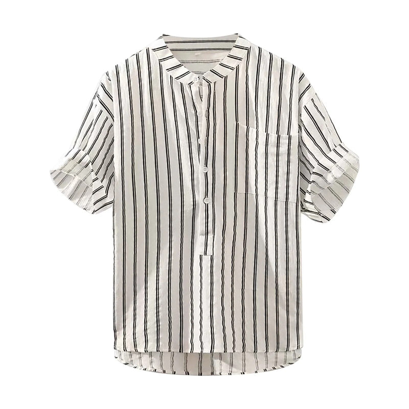 Striped Men's Summer Shirt – Jesse-White-S-State of Style
