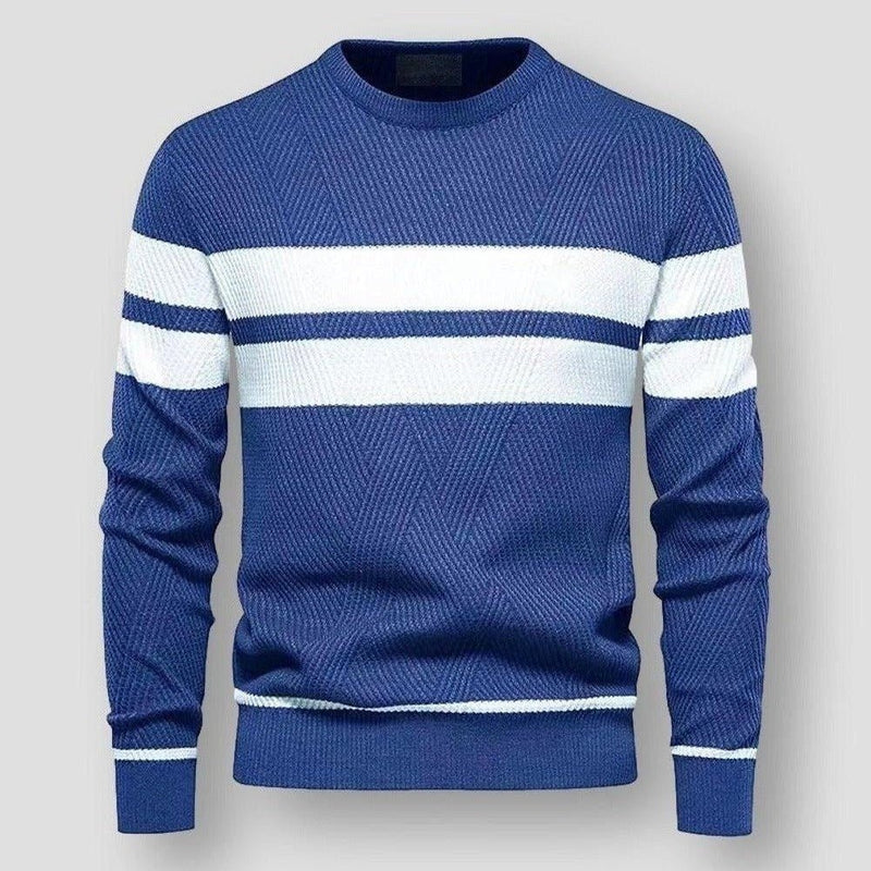 Striped Men's Sweater - Sebastian-Blue-S-State of Style