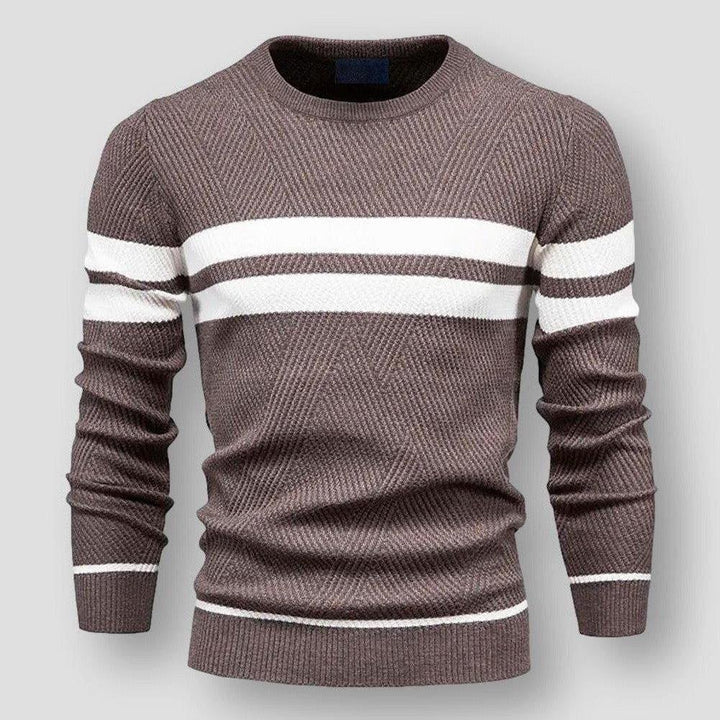 Striped Men's Sweater - Sebastian-Bruin-S-State of Style