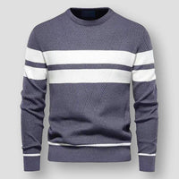 Striped Men's Sweater - Sebastian-Gray-blue-S-State of Style