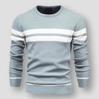 Striped Men's Sweater - Sebastian-Light blue-S-State of Style