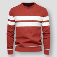 Striped Men's Sweater - Sebastian-Red-S-State of Style