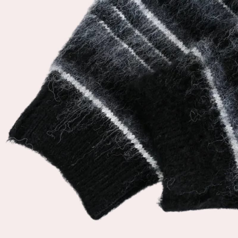 Striped Men's Sweater with Comfortable Fit - Dorian-S-State of Style