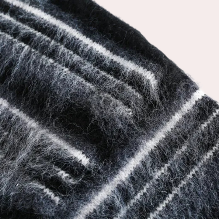 Striped Men's Sweater with Comfortable Fit - Dorian-S-State of Style