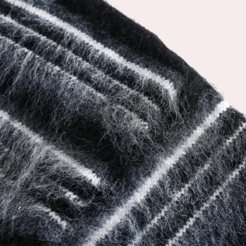 Striped Men's Sweater with Comfortable Fit - Dorian-S-State of Style