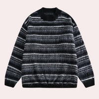 Striped Men's Sweater with Comfortable Fit - Dorian-S-State of Style