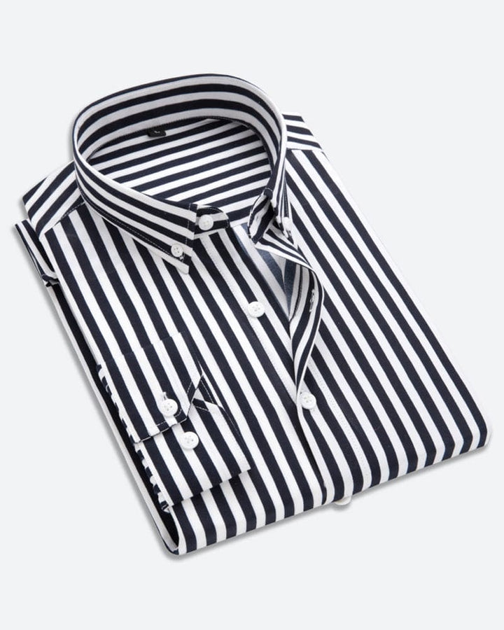 Striped Shirt for Men - Matteo-Black-M-State of Style