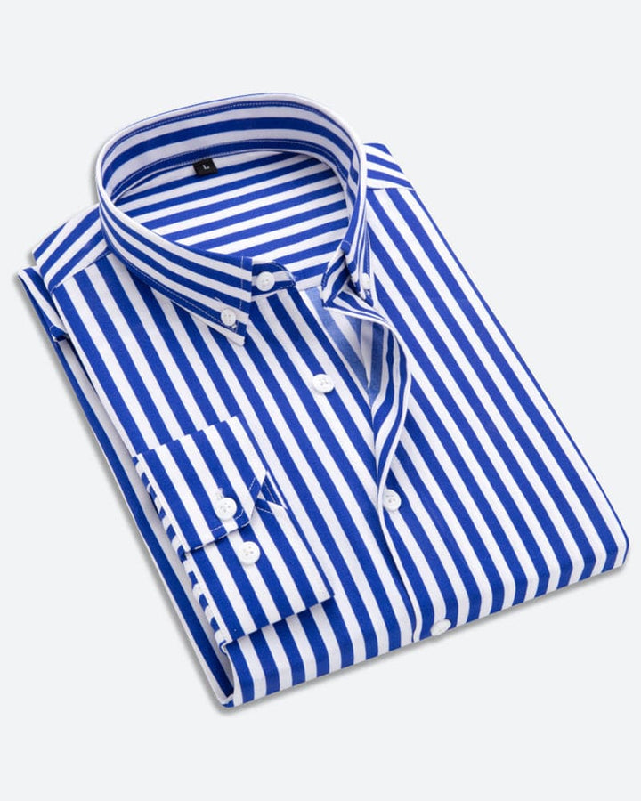 Striped Shirt for Men - Matteo-Blue-M-State of Style