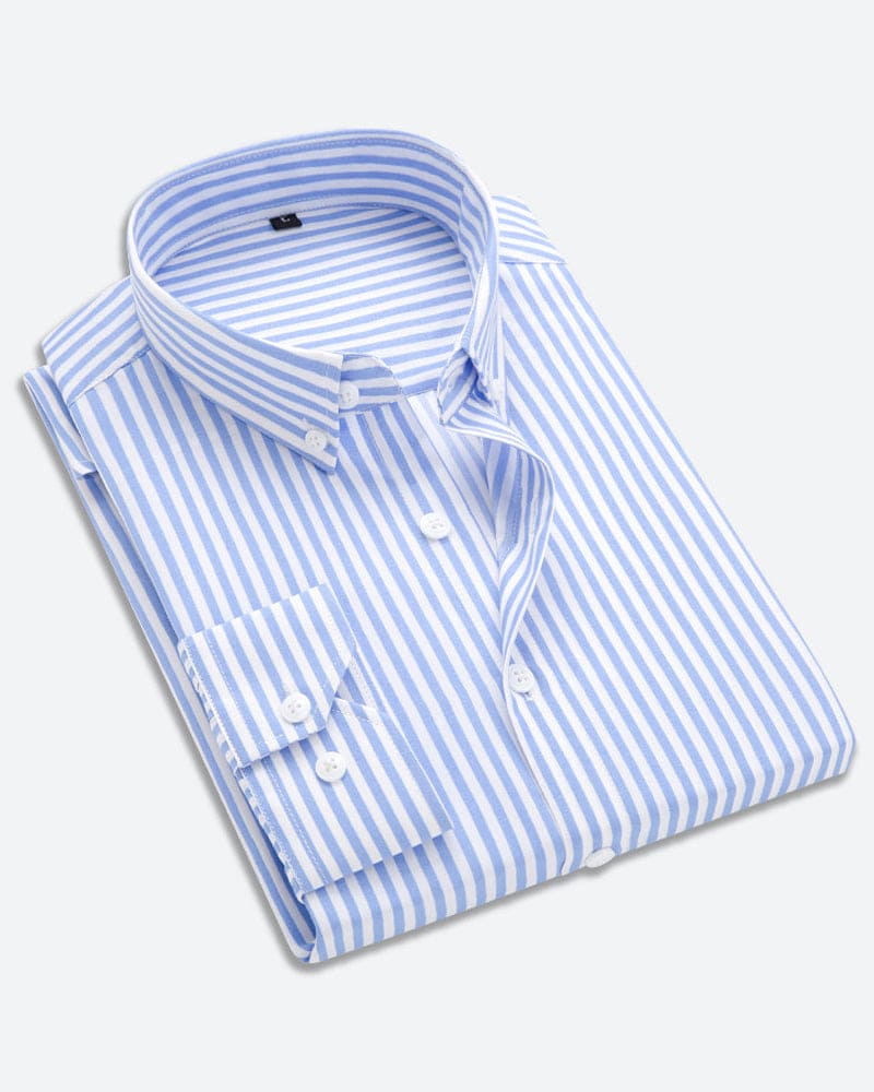 Striped Shirt for Men - Matteo-Light Blue-M-State of Style