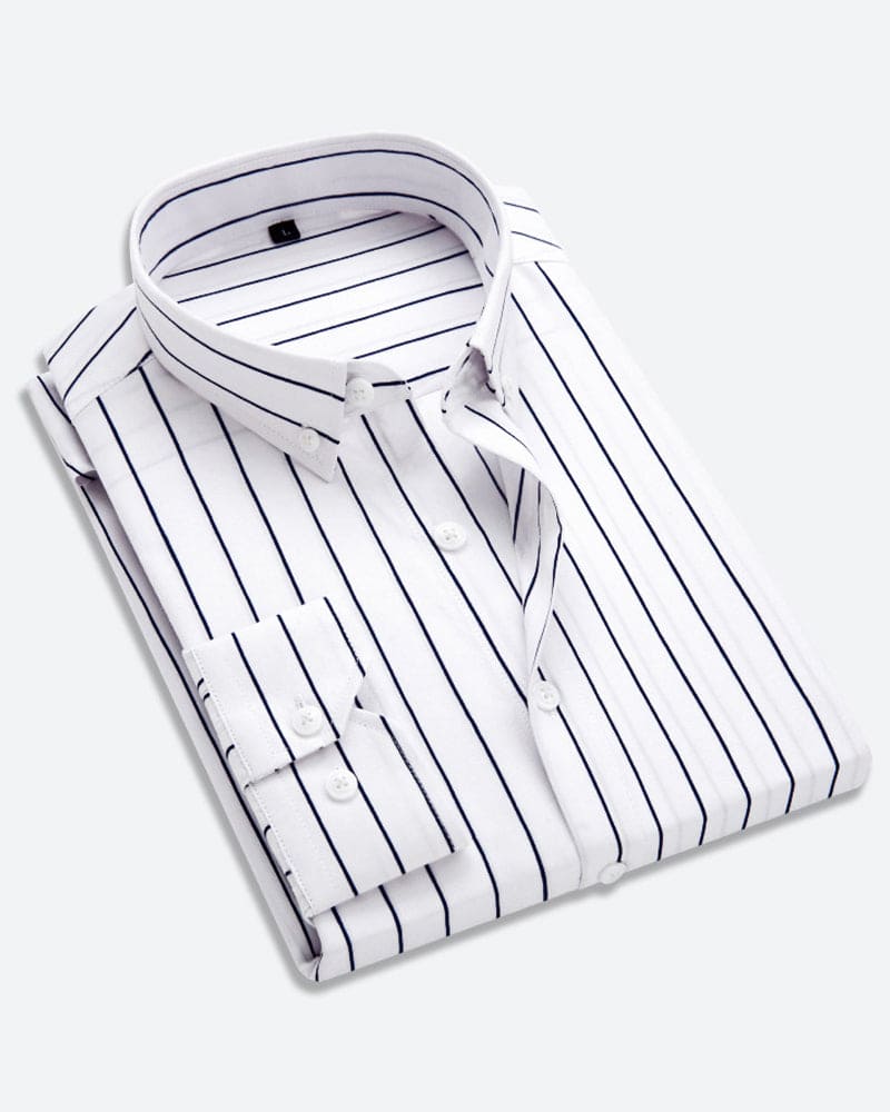 Striped Shirt for Men - Matteo-White-M-State of Style