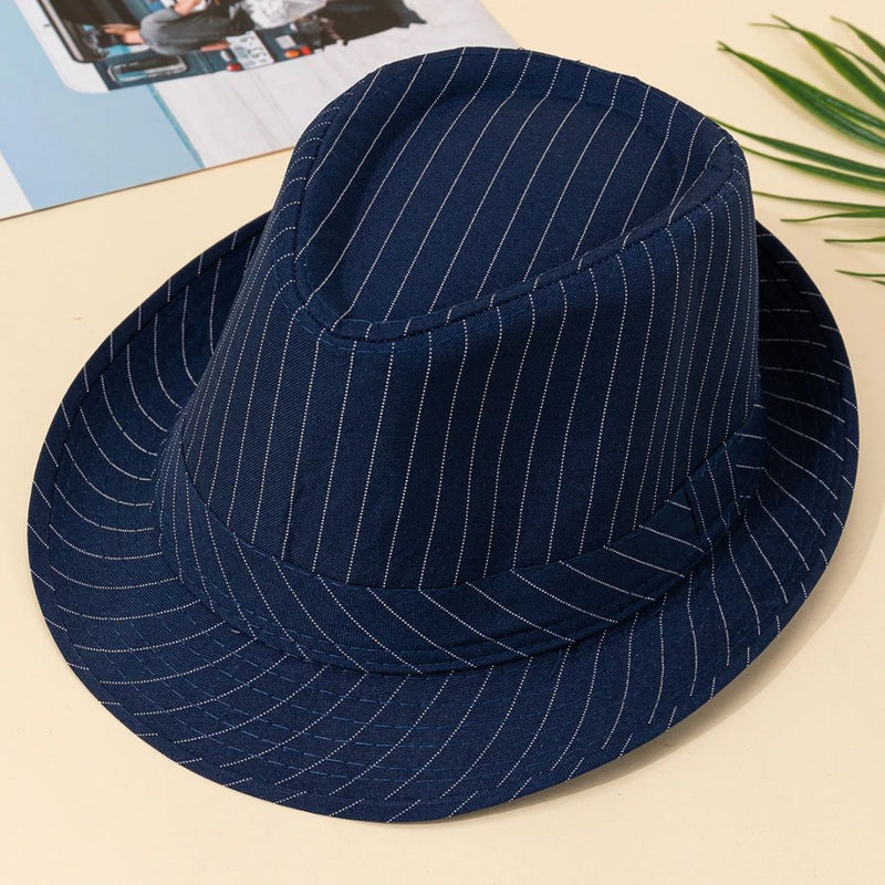 Striped Vintage Top Hat Jonathan – Classic British Style-Blue-State of Style