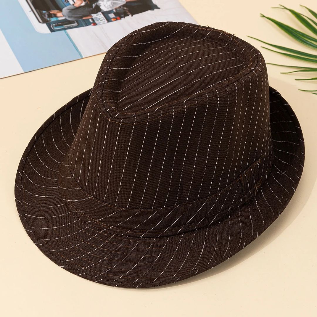 Striped Vintage Top Hat Jonathan – Classic British Style-Brown-State of Style