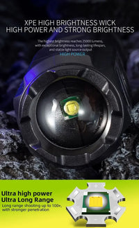 STRONG LED TORCH WITH ZOOM - USB RECHARGEABLE CAMPING TORCH-State of Style