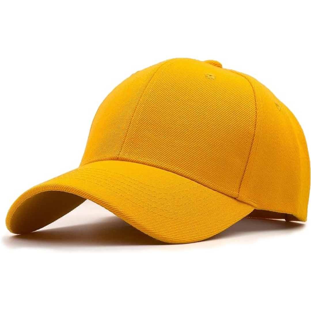Structured Adjustable Baseball Cap - Alex-Yellow-State of Style