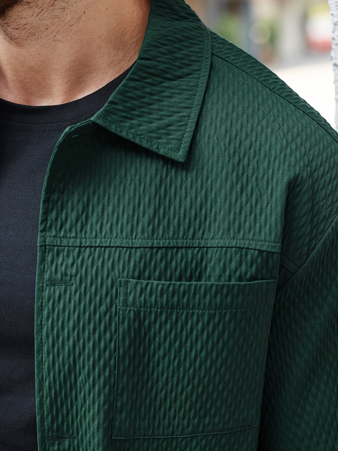 Structured Green Men's Shirt - Finn-S-State of Style