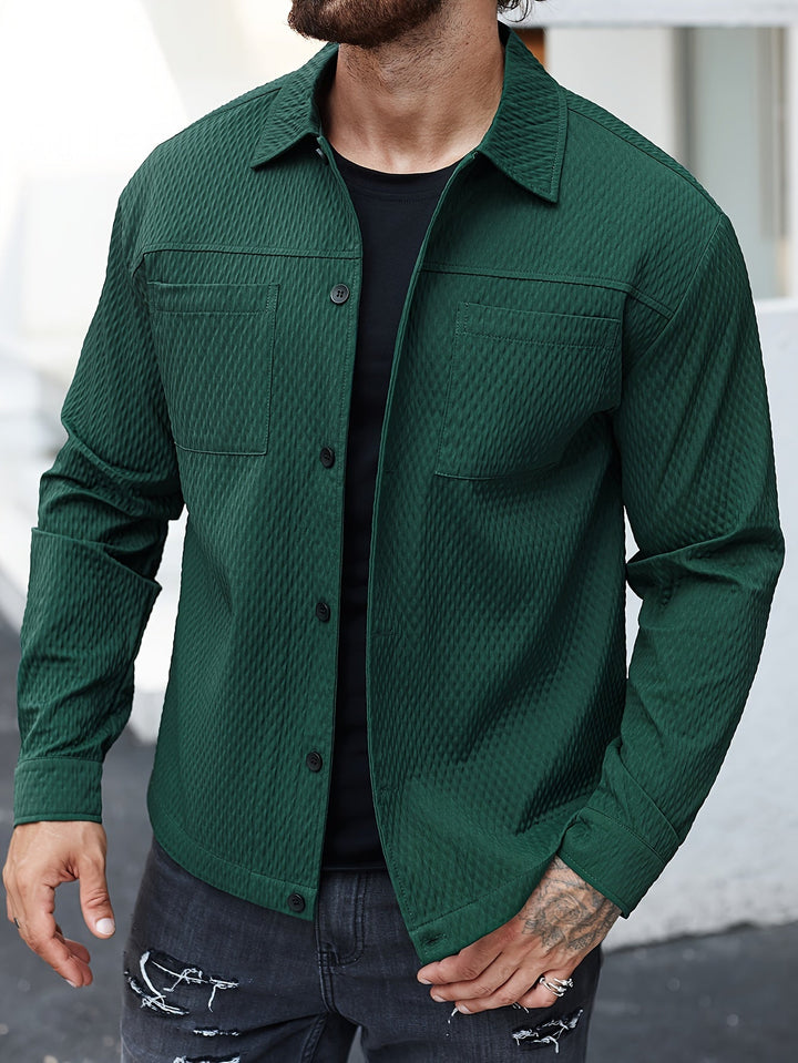 Structured Green Men's Shirt - Finn-S-State of Style