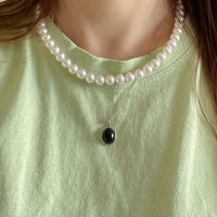 Stunning Black Opal Necklace-State of Style
