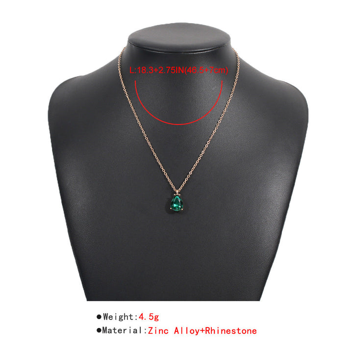 Stunning Emerald Drop Necklace-State of Style