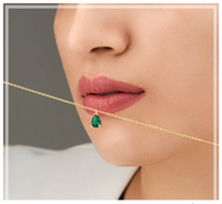 Stunning Emerald Drop Necklace-State of Style