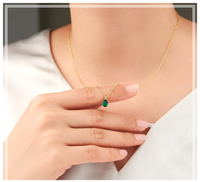 Stunning Emerald Drop Necklace-State of Style