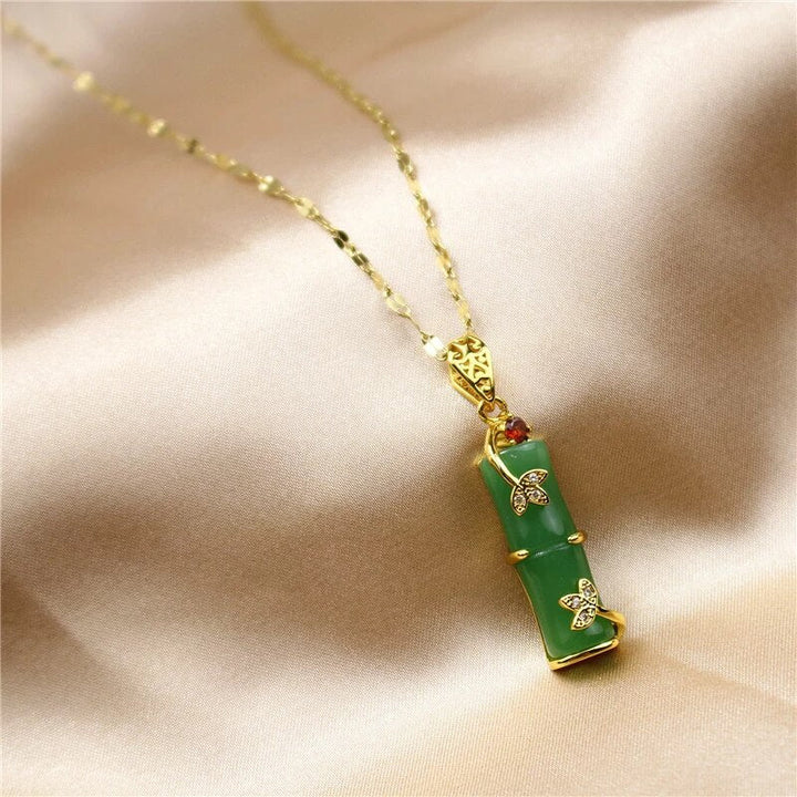 Stunning Jade Amulet Necklace-Green-State of Style