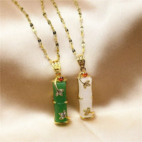 Stunning Jade Amulet Necklace-Green-State of Style