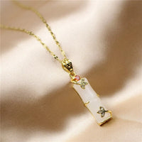 Stunning Jade Amulet Necklace-White-State of Style