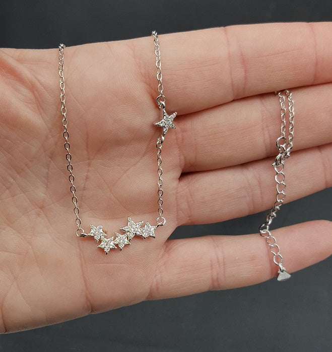 Stunning Silver Star Necklace-State of Style