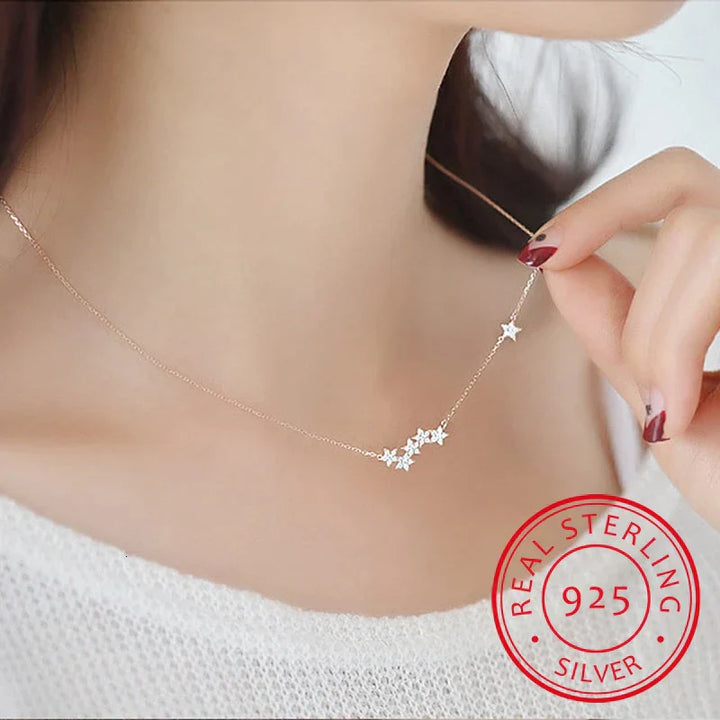 Stunning Silver Star Necklace-State of Style