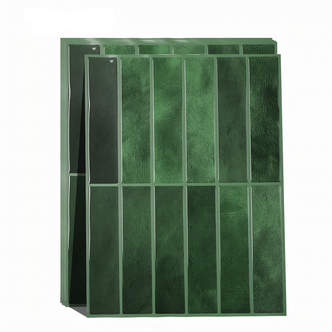 Style Tiles | Waterproof Self-Adhesive Tile Stickers for Wall Decoration-10-Green-State of Style