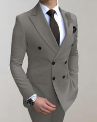 Stylish 2-Piece Men's Suit - Leon-Grey-S-State of Style