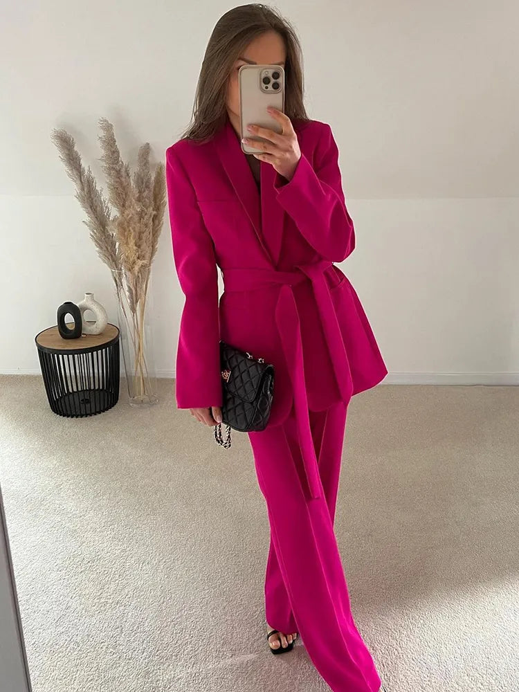 Stylish 2-Piece Women's Suit - Lena-Pink-XS-State of Style