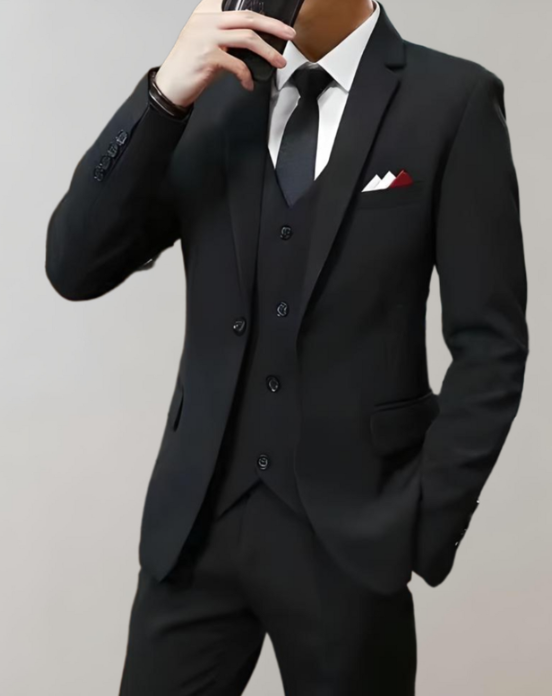 Stylish 3-Piece Men's Suit - Tobias-Black-XS-State of Style