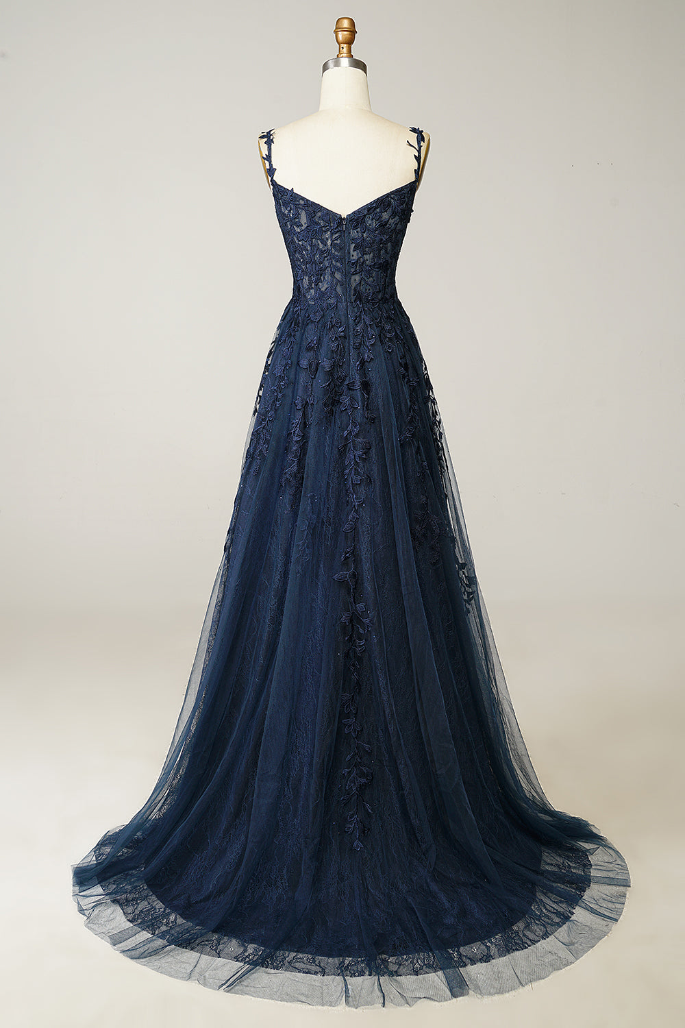 Stylish A-Line Ball Gown - Sophie-Navy Blue-4-State of Style