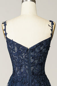 Stylish A-Line Ball Gown - Sophie-Navy Blue-4-State of Style