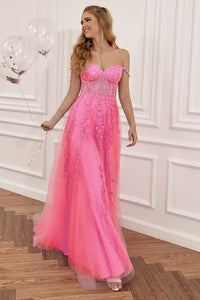 Stylish A-Line Ball Gown - Sophie-Pink-4-State of Style