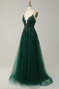 Stylish A-Line Evening Gown - Emilia-Grey Blue-4-State of Style