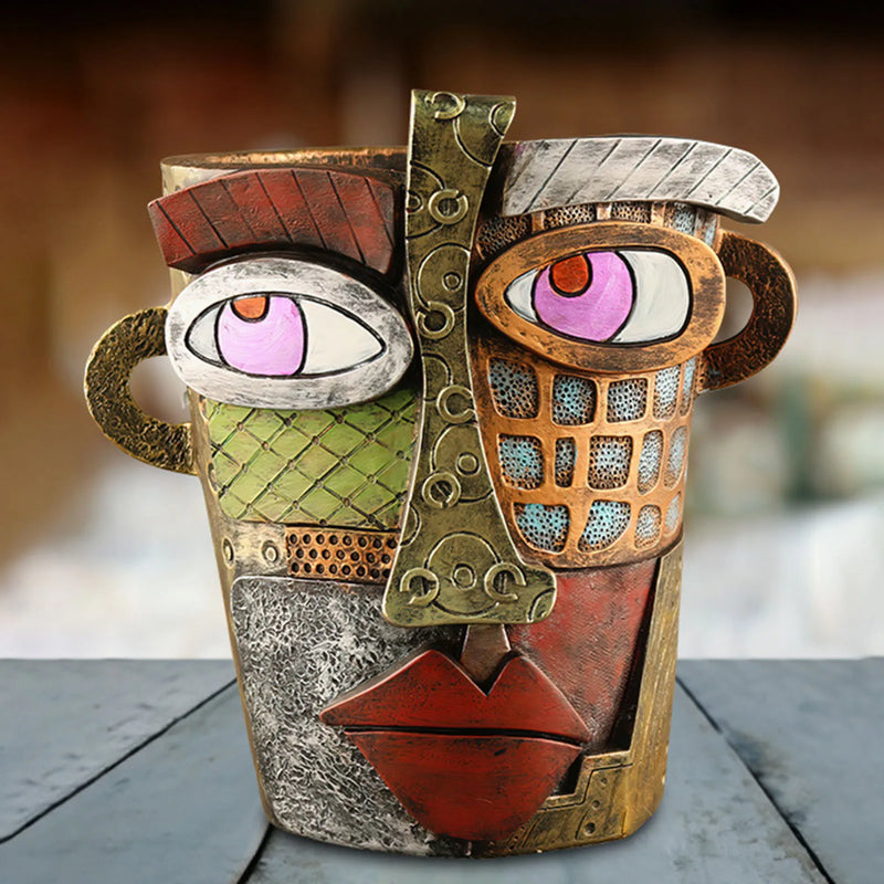 Stylish Abstract Art Plant Pot Ornaments - RetroVisage-Normal-State of Style